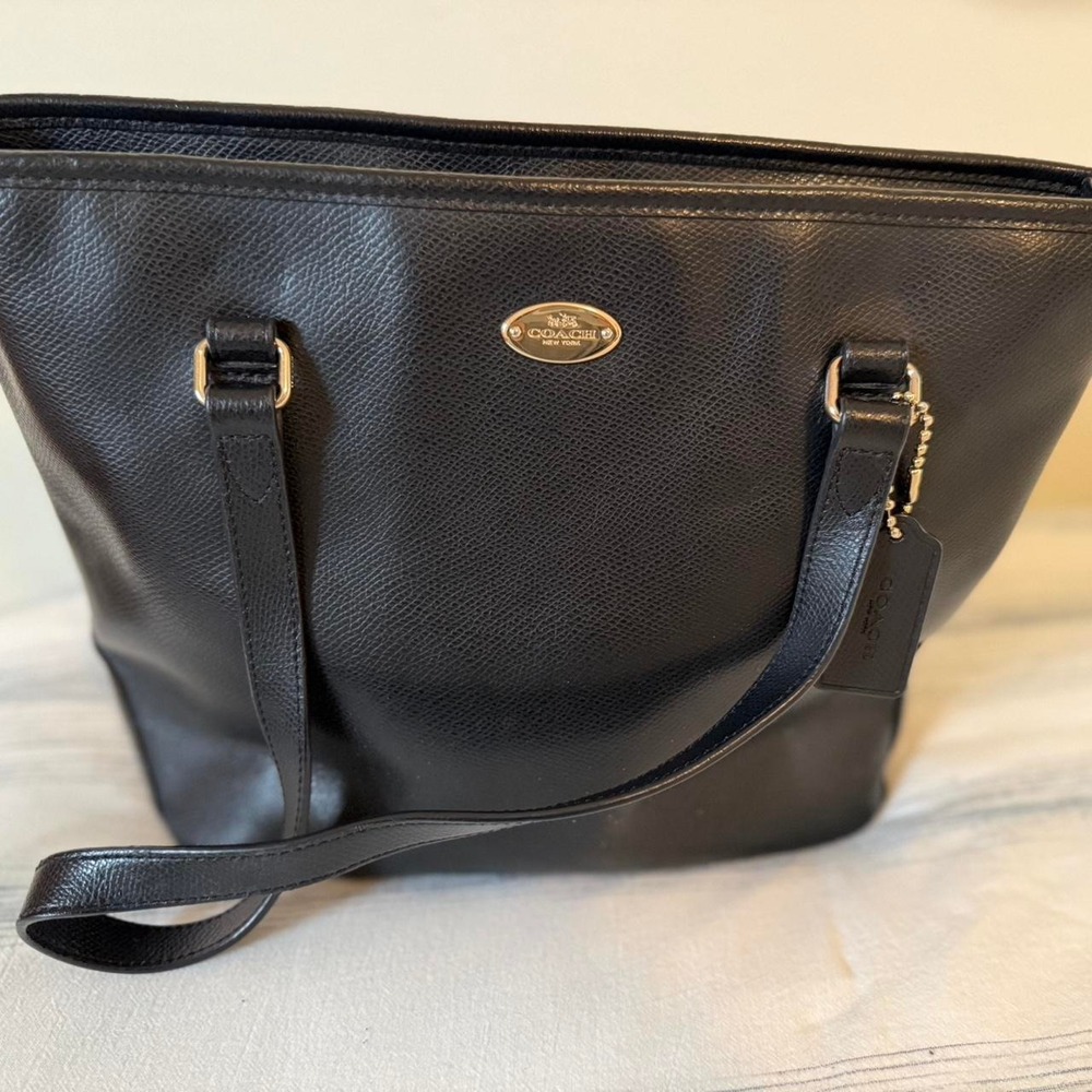 Vintage Black Coach purse with gold hardware